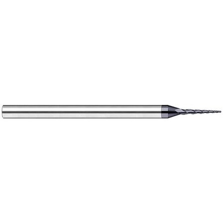 Harvey Tool 0.0600 in. Cutter dia. x 0.4800 in. Carbide Tapered Ball End Mill, 3 Flutes, AlTiN Nano Coated 761960-C6